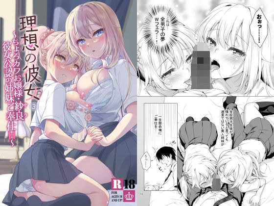 d 286449pl - 理想の彼女3 〜ちょろカワお嬢様・紗良 彼女公認の姉妹ご奉仕H〜【まりも屋】
