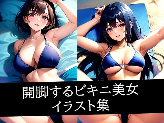 d 511451pl - 開脚するビキニ美女イラスト集【ろんろん】