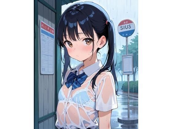 d 586470pl - 見せつけガールズ☆ 雨宿りでびしょ濡れ編 〜ツインテール彼女ver.〜【カズン】