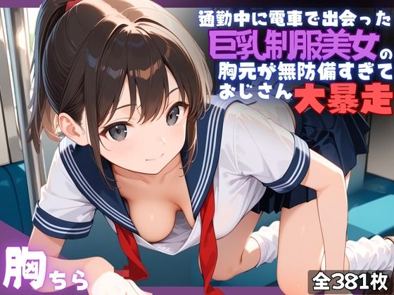 d 592219pl - 通勤電車で出会った巨乳制服美女の胸元が無防備すぎて、おじさん大暴走【夢と希望がチラチラリズム】