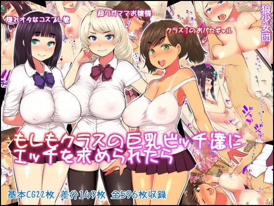 d 071073pl - もしもクラスの巨乳ビッチ達にエッチを求められたら【狼少女団】