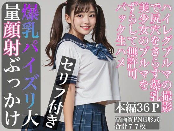 d 444515pl - ハイレグブルマの撮影で尻穴をさらす爆乳美少女のブルマずらして無許可バック生ハメ、爆乳パイズリ大量顔射ぶっかけ【KAWAII HENTAI Lab】