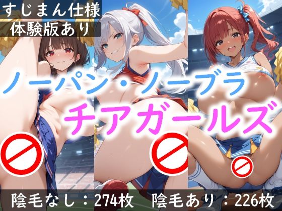 d 559557pl - ノーパン・ノーブラ チアガールズ【AI画商】