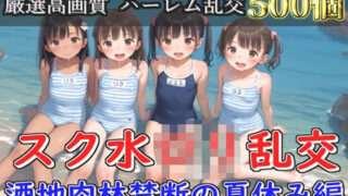 d 582414pl 320x180 - 【新作価格】【豪華特典あり】スク水つるぺたロリ乱交 酒地肉林禁断の夏休み編【500個】【ロリロリ専科】