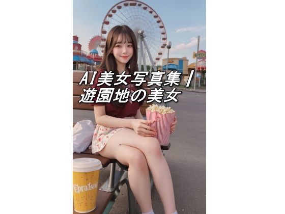 d 598109pl - AI美女写真集┃遊園地の美女【AI美女写真集┃清楚な大人】