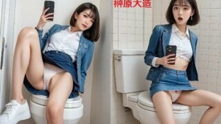 d 605833pl 320x180 - 女子大生SNS投稿トイレパンチラ画像集【榊原大造】
