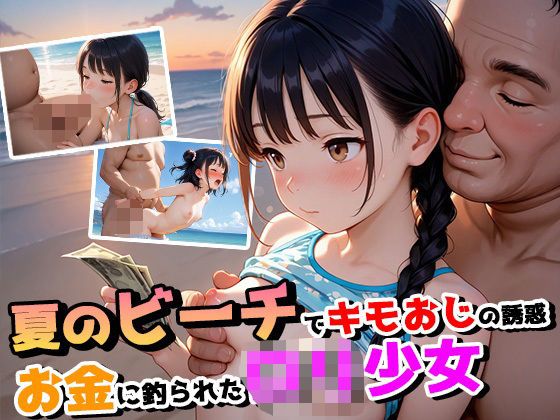 d 610104pl - 夏のビーチでキモおじの誘惑〜お金に釣られたロリ少女達〜【ぴんくましゅまろ】