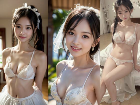 d 610607pl - ウエディングドレスを着た花嫁【AI×美少女×物語】