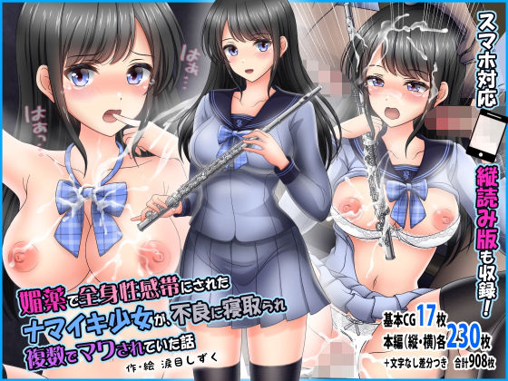 d 211826pl - 媚薬で全身性感帯にされたナマイキ少女が、不良に寝取られ複数でマワされていた話【涙目しずく】