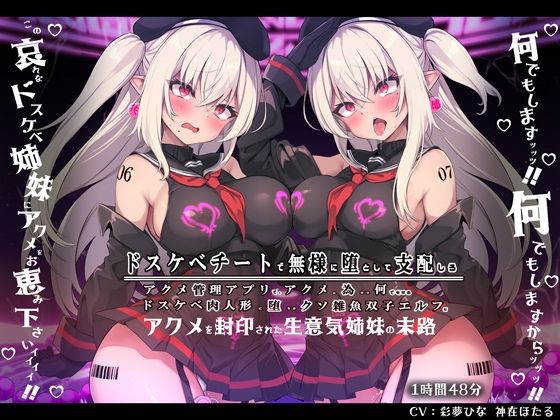 d 361236pl - 【無様/マヌケ/おほ声】ドスケベチートで無様に堕として支配しろ！！アクメ管理アプリでアクメの為なら何でもするドスケベ肉人形に堕ちる双子エルフ姉妹編【黒月商会】