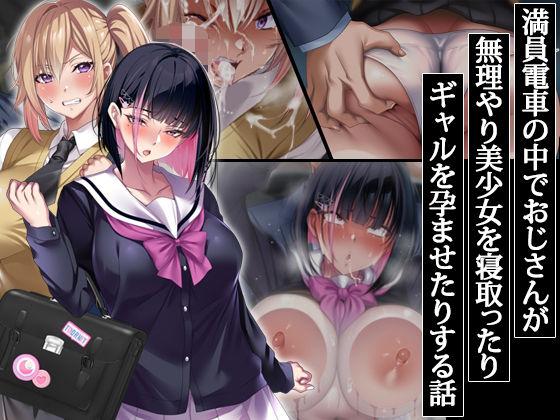 d 406785pl - 満員電車の中でおじさんが無理やり美少女を寝取ったりギャルを孕ませたりする話【アイチルワークス】