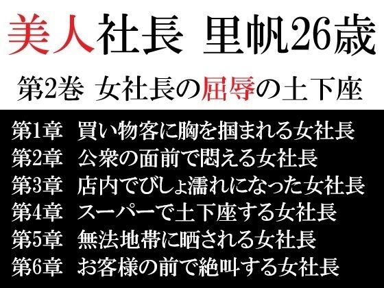d 617240pl - 美人社長 里帆26歳 第2巻 女社長の屈辱の土下座【海老沢  薫】